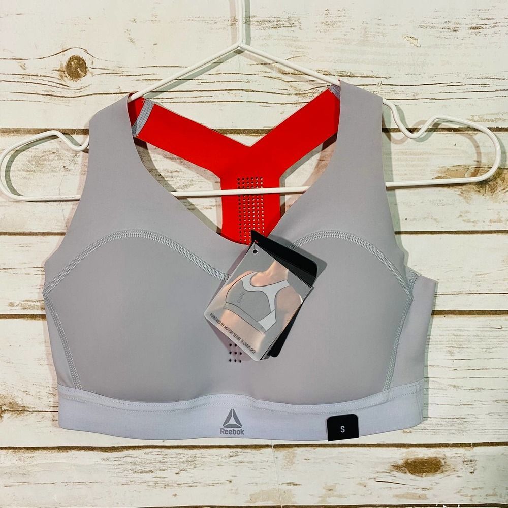 NWT Reebok Women's Sports Bra Size S Gray Racerback